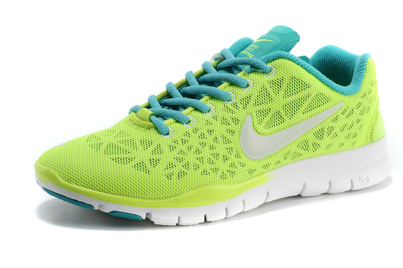 Femmes TR FIT 3 respirer librement 5.0 chaussures de course bleu vert (4)